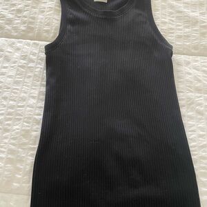 Athleta Black Ribbed Tank XS
